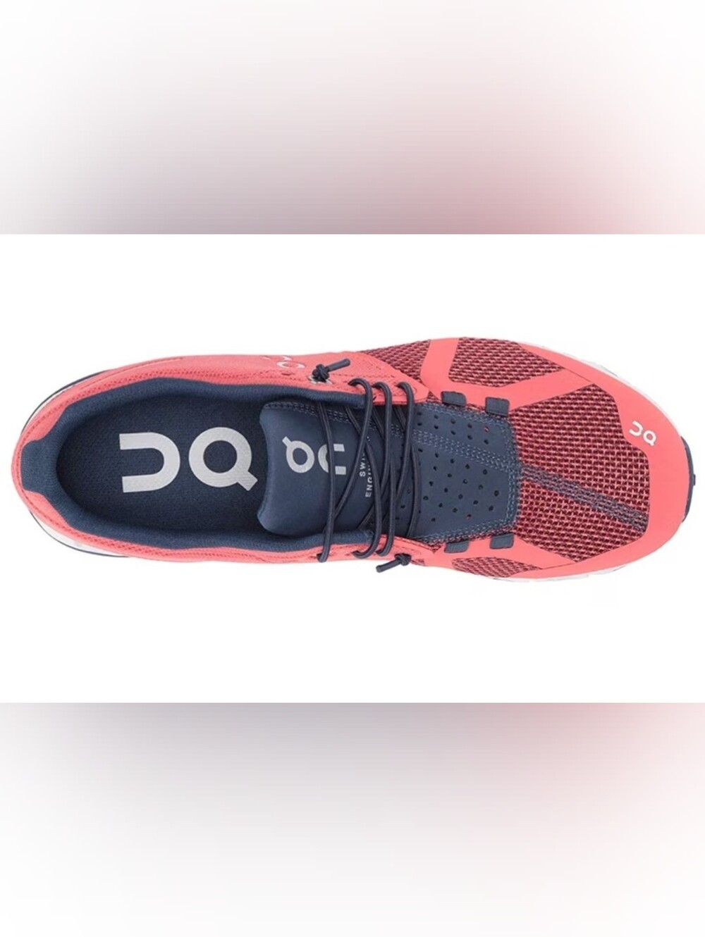 On Running Women's Coral and Navy Performance Running Shoe